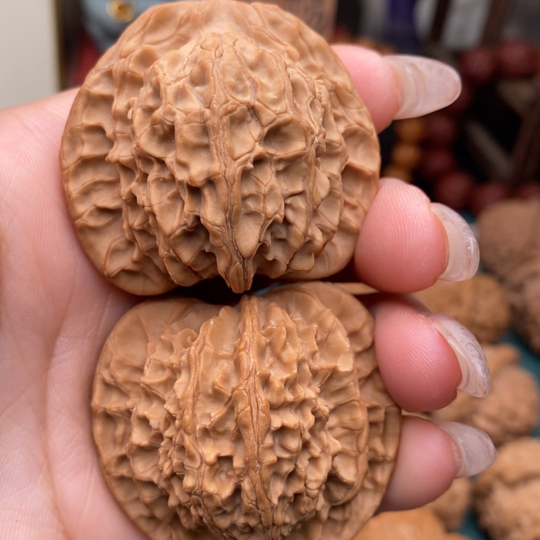 文玩核桃把件高桩平顶