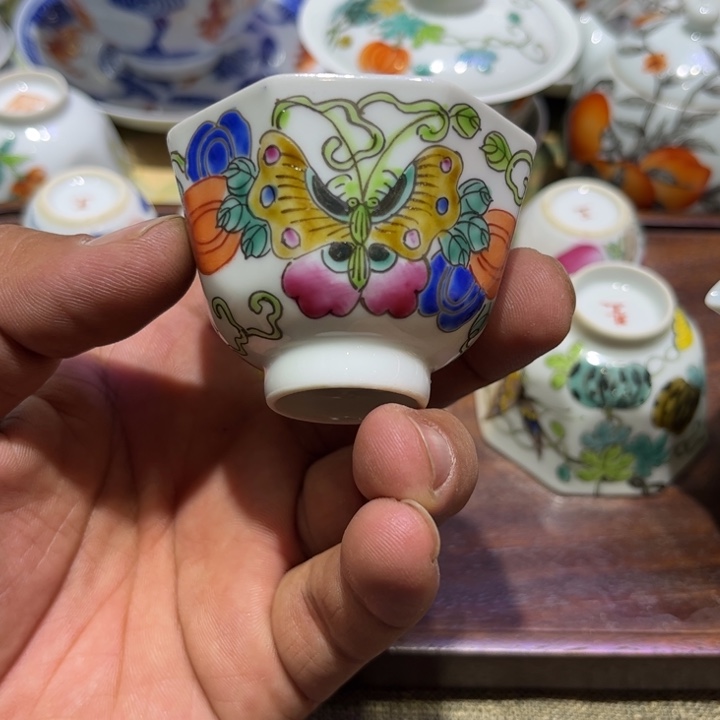 纯手绘精品盖碗杯