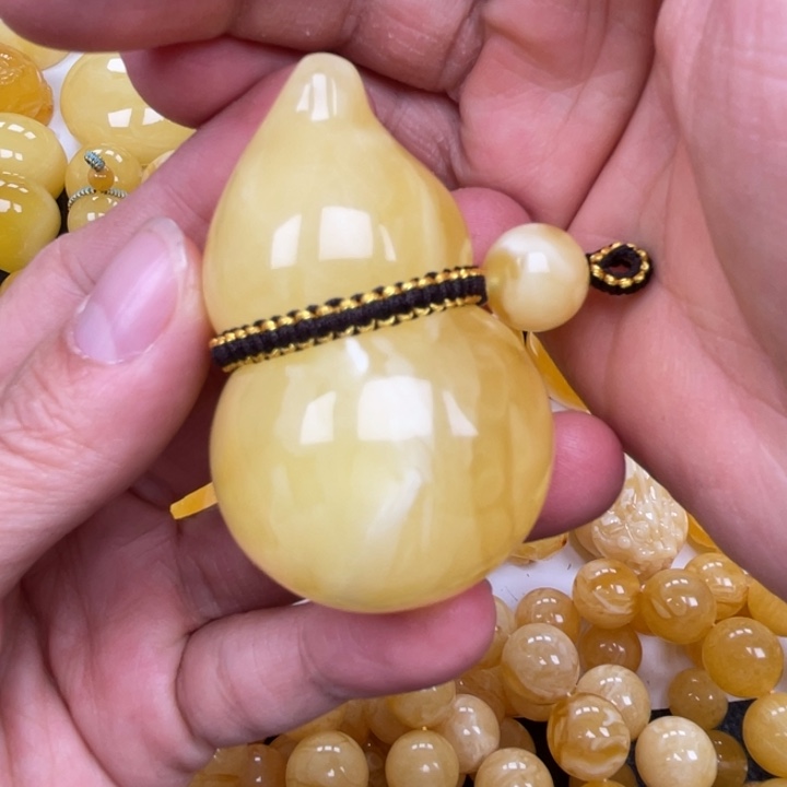 裸石蜜蜡未镶嵌蜜蜡葫芦