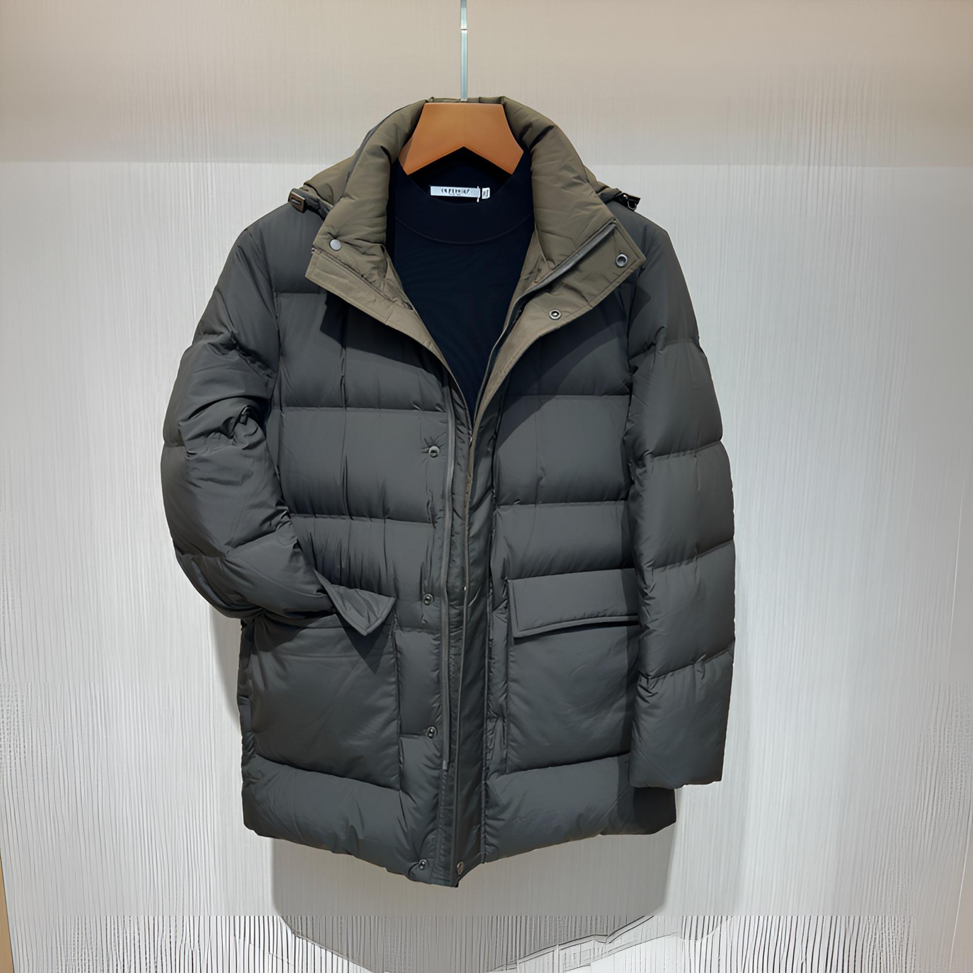 男士帽款鹅绒保暖百搭秋冬羽绒服28003