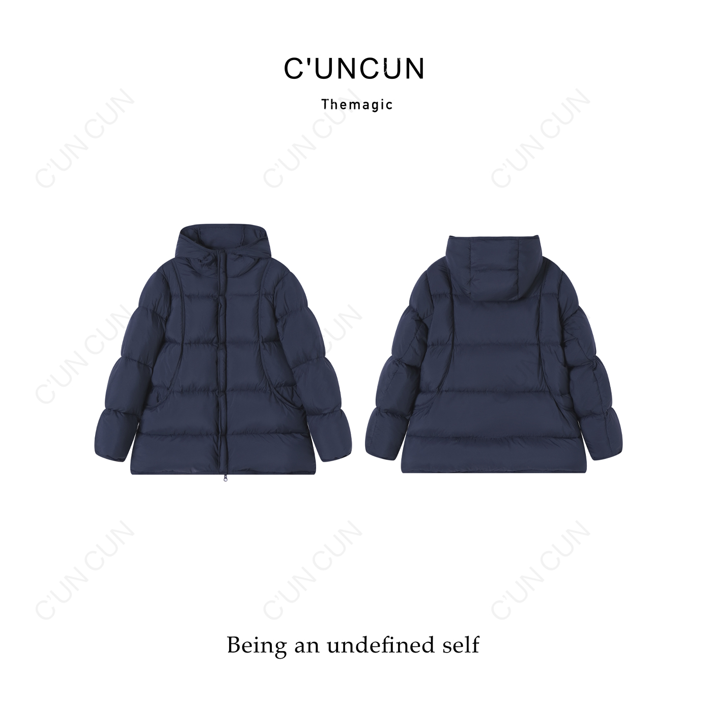 【村村CUNCUN】大牌极简气质设计感保暖显瘦冬季连帽羽绒服
