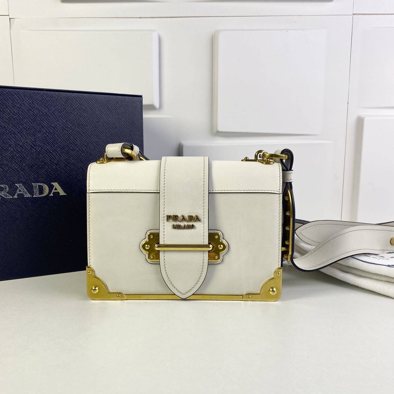 95新 Prada/普拉达 思斯专属 普拉达宫廷单肩包 THXF248