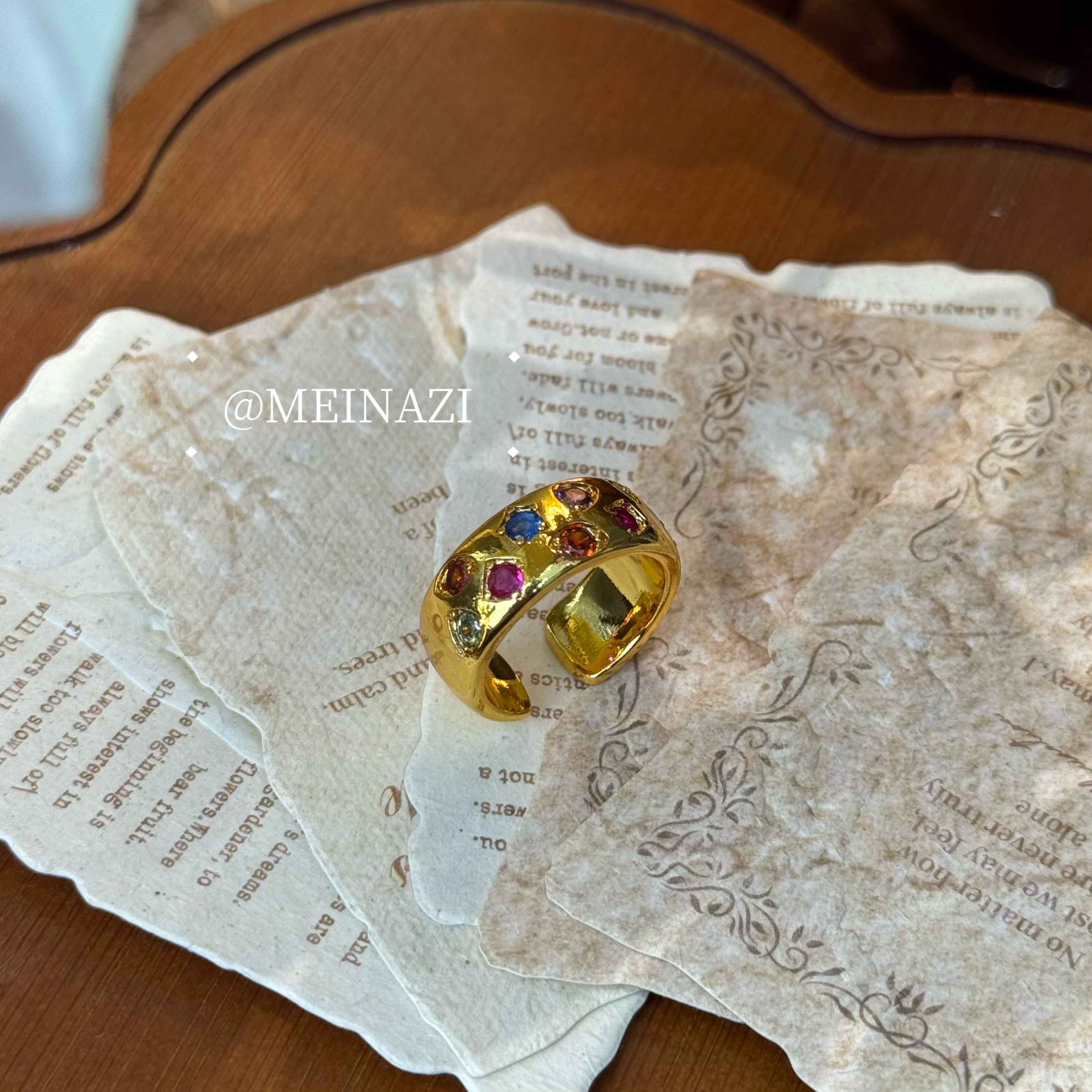 MEINAHUI/多巴胺彩色糖果戒指Z00217-0029