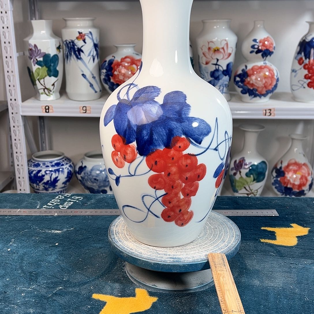 摆件景德镇陶瓷棒红浦