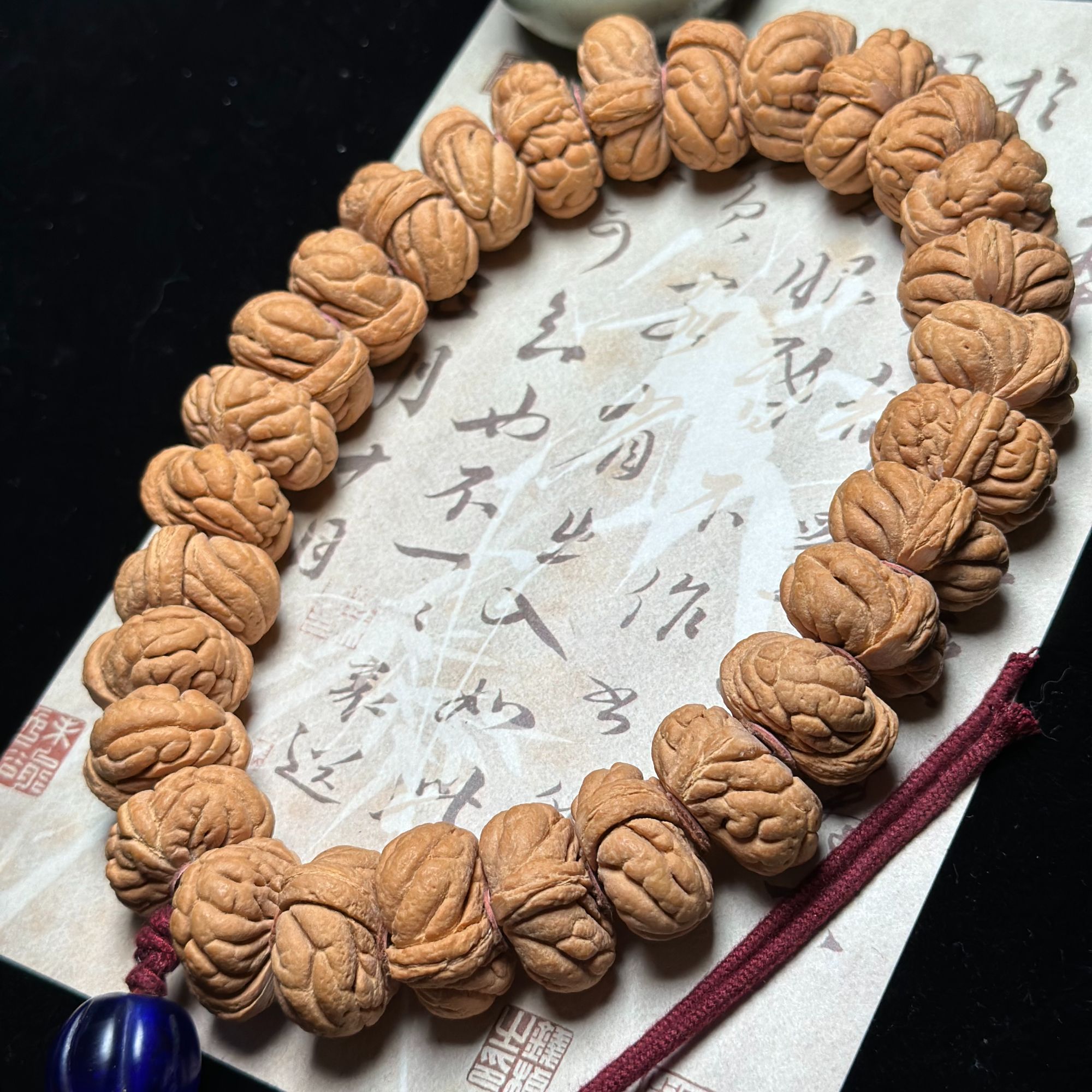 河北原产地原皮原色桃核龙纹【霸王龙】手串手持脖挂支持各尺寸定制