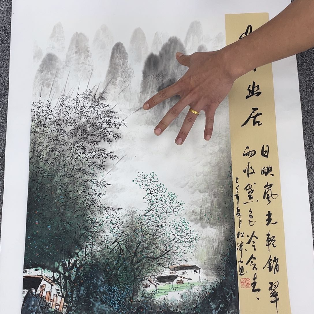 国画纯手绘字画宣纸