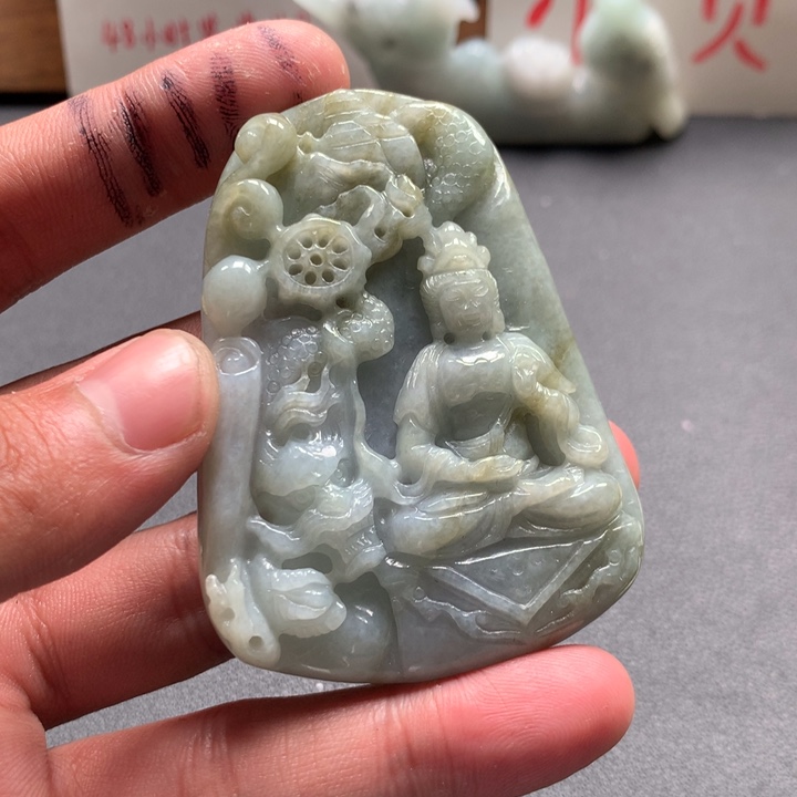 翡翠未镶嵌颈饰保真天然a货翡翠