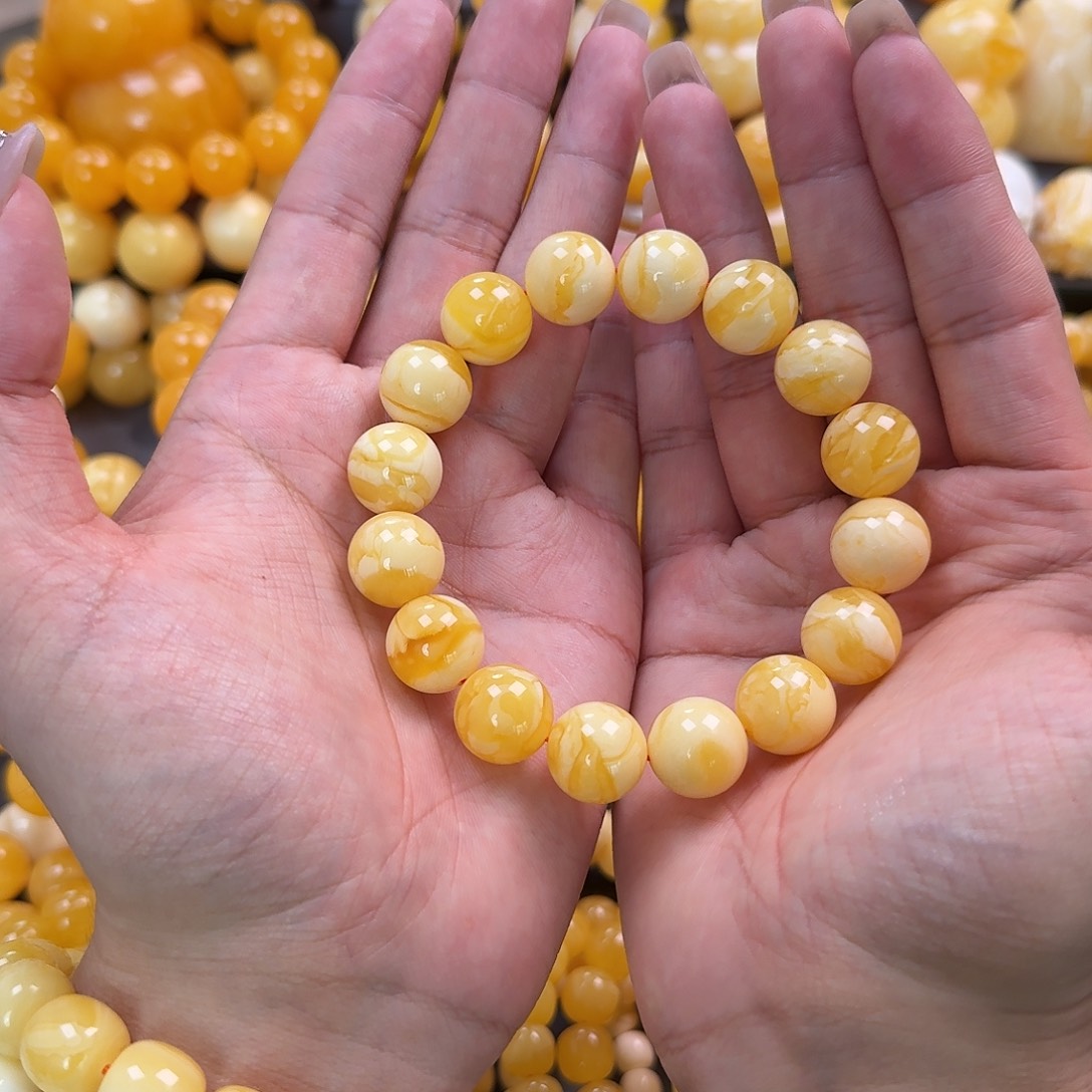 蜜蜡未镶嵌珠宝奇石同料15mm