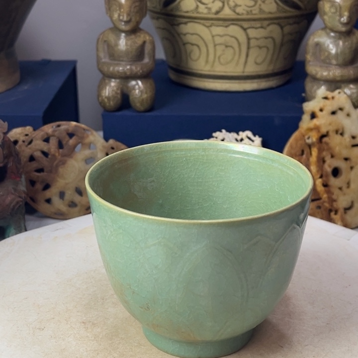 荷花杯X**哥汝窑荷花杯摆件1