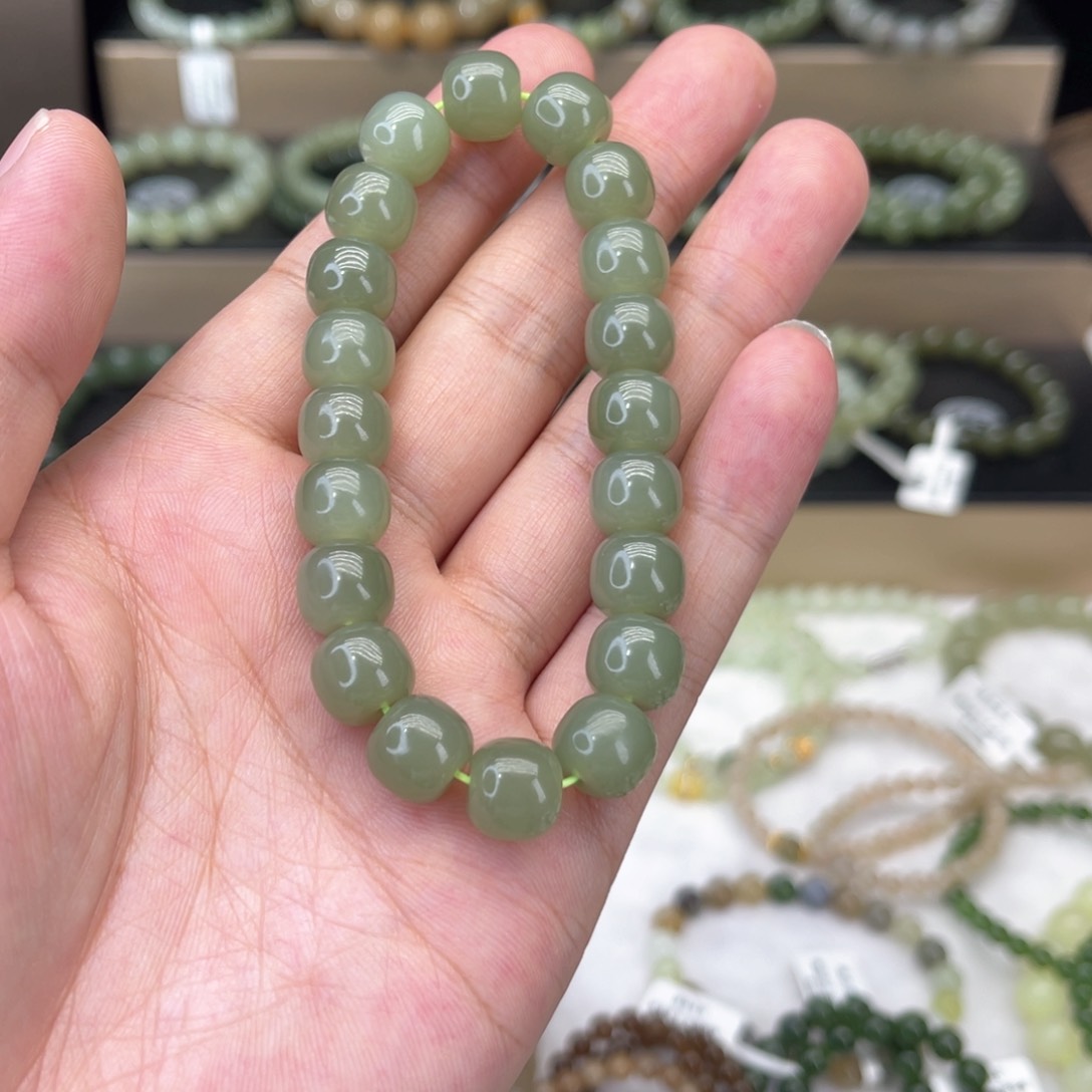 手链未镶嵌和田玉卡10老型珠