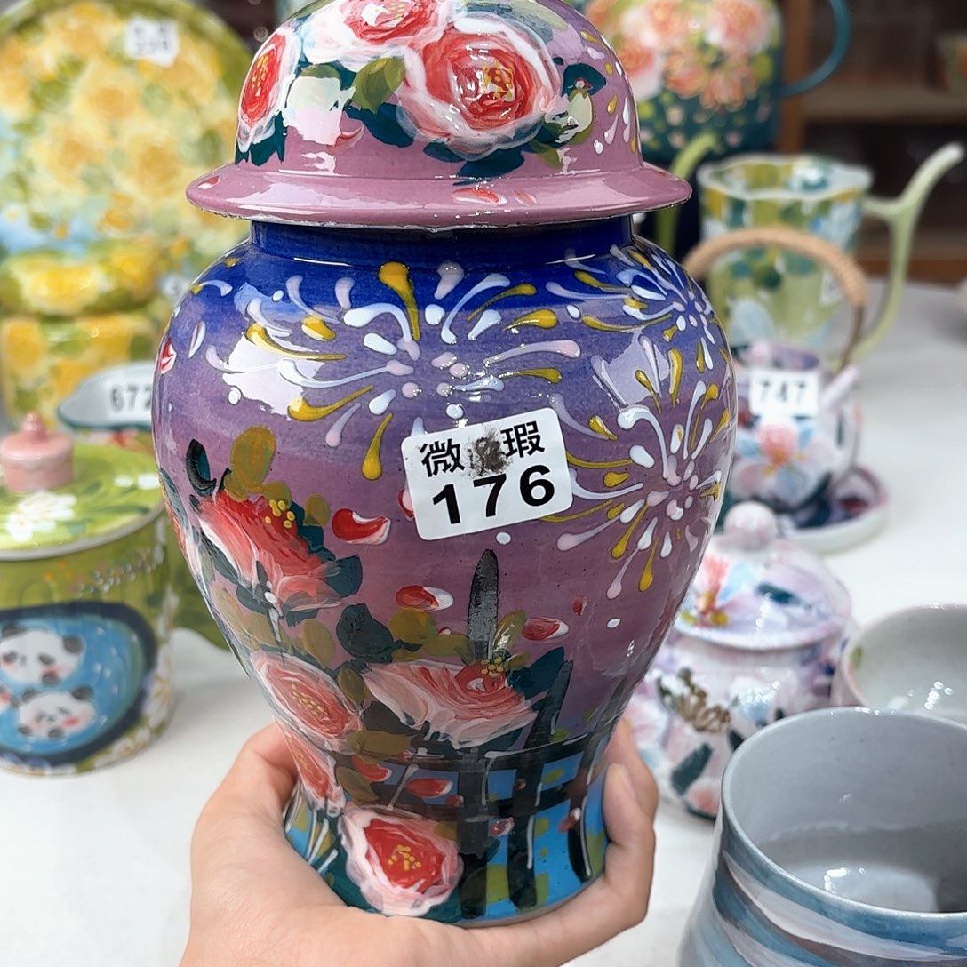 等***杜景德镇手绘高温釉下彩陶瓷茶具