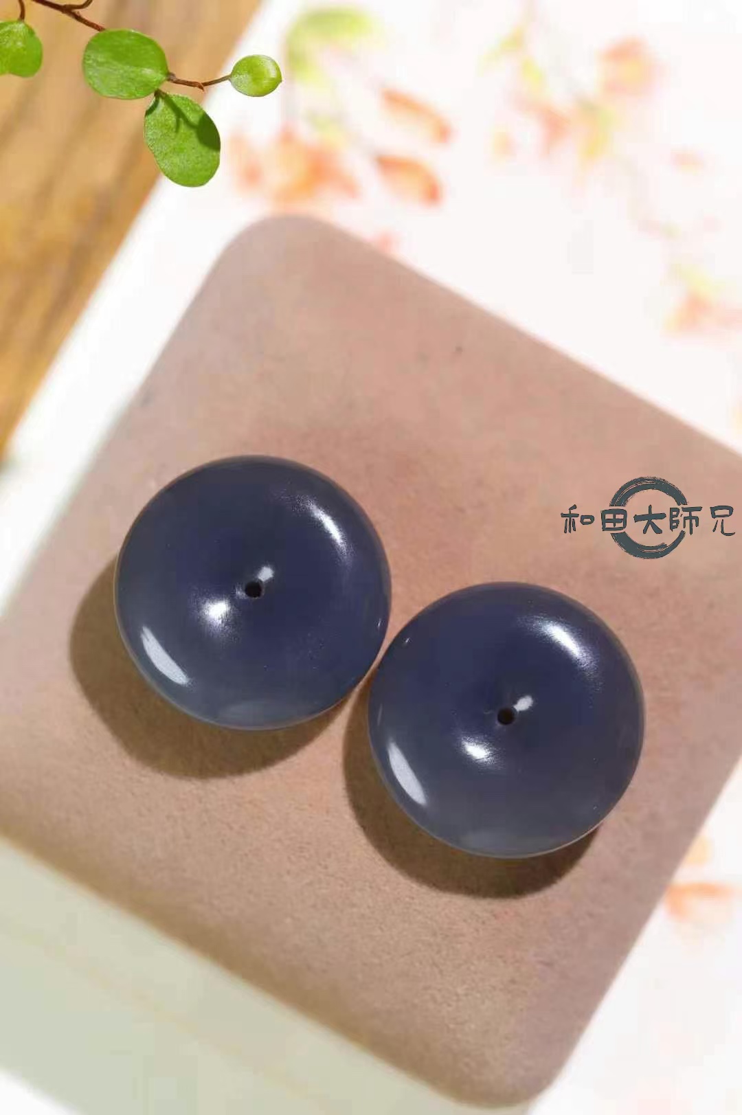 和田玉烟紫平安扣挂件厚装寓意一生平安（多样性发货随机发一）