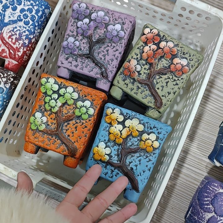 红陶吸水透气的白陶花盆凑满12发货