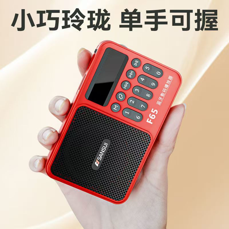 山水F65 新款蓝牙插卡小收音机蓝牙录音便携式小迷你无线蓝牙音响