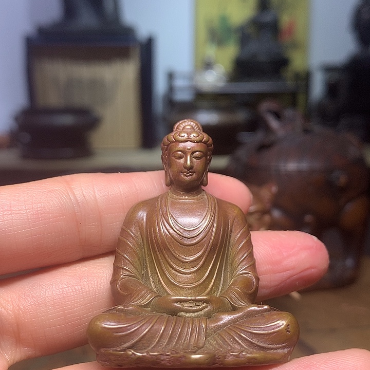 铜小佛摆件茶室空间