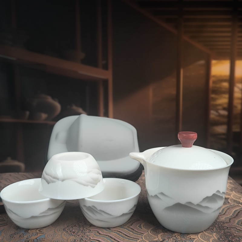 阿七的器 远山一壶三杯旅行茶具A12523