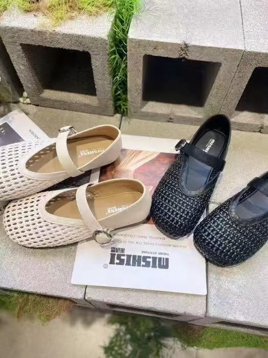 2025夏季编织鱼网慵懒凉鞋