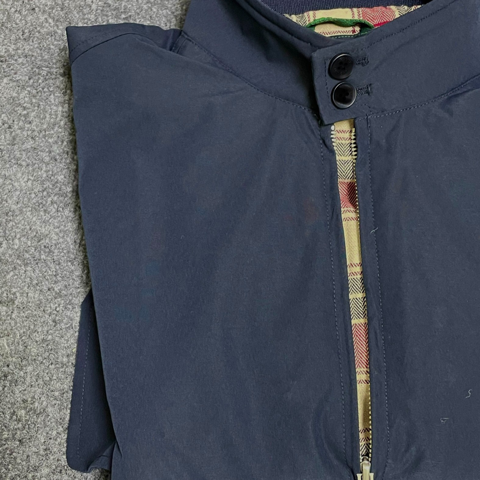 6242男士红格纹哈灵顿夹克