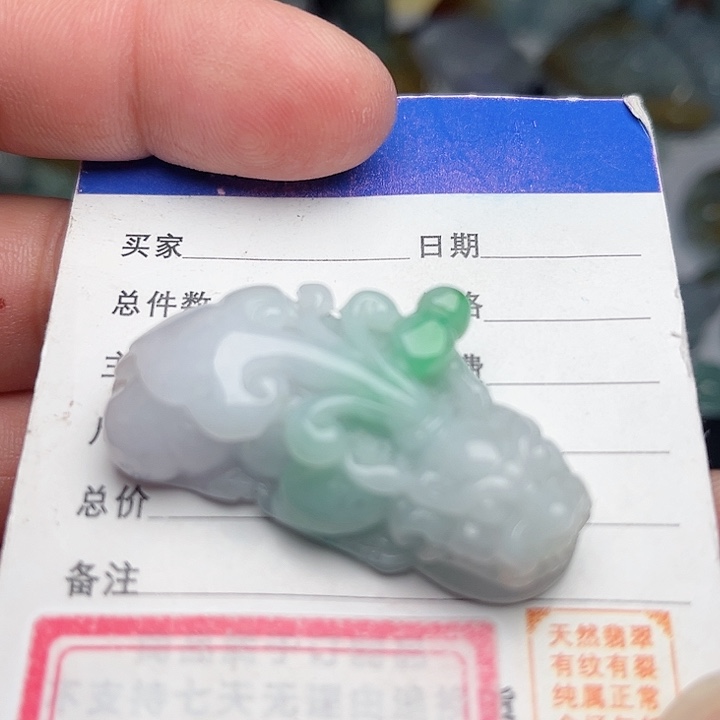 翡翠颈饰未镶嵌貔貅