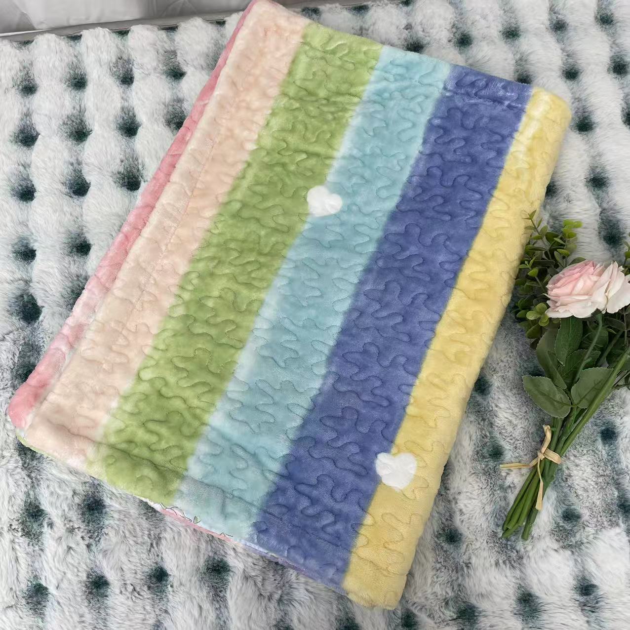 【RR荣荣】彩虹条-枕套48*74一对装