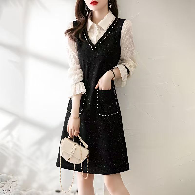 【董小姐优选】1251-1300冬季长款毛衣裙修身时尚气质小众复古美