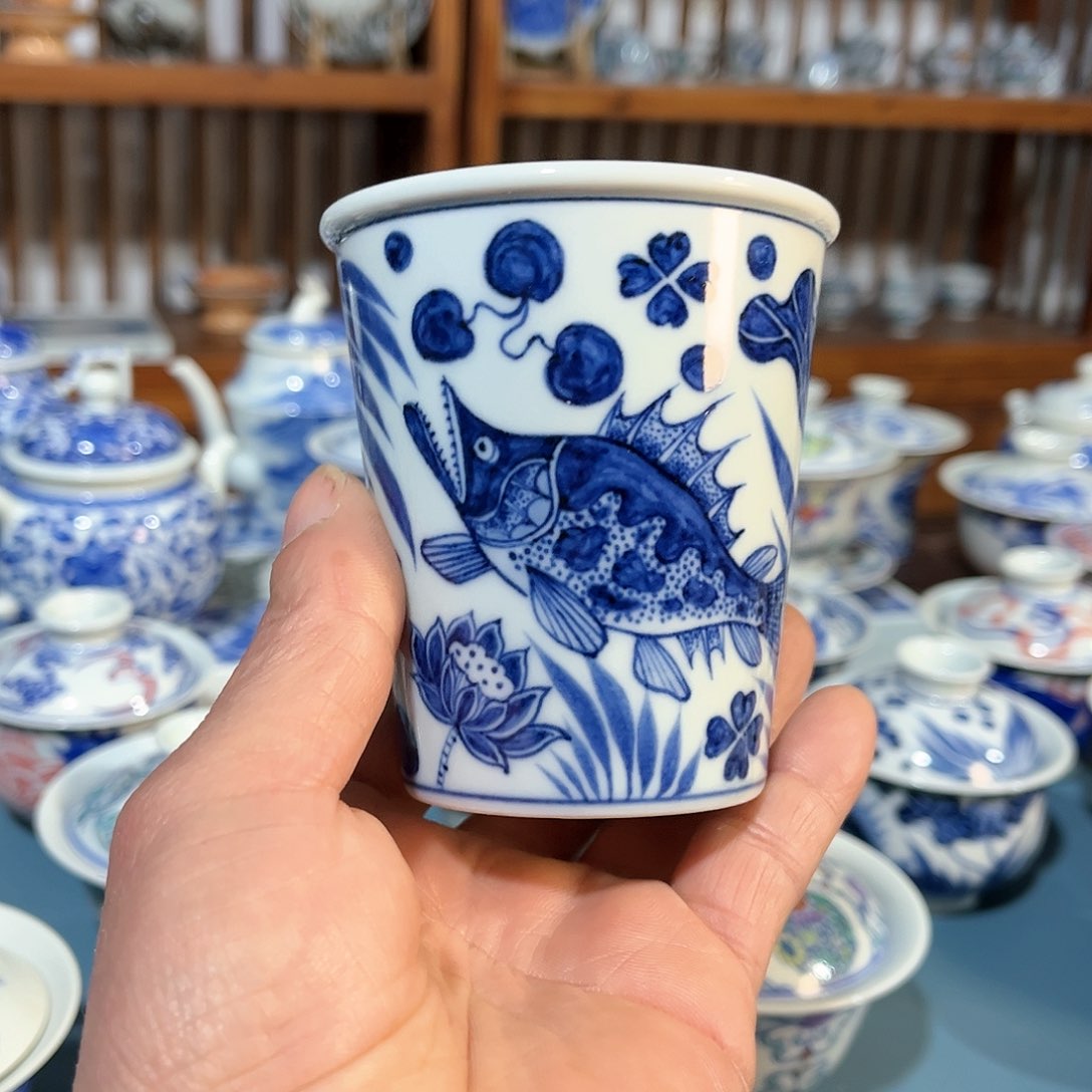 錡镇堂手工手绘可乐杯