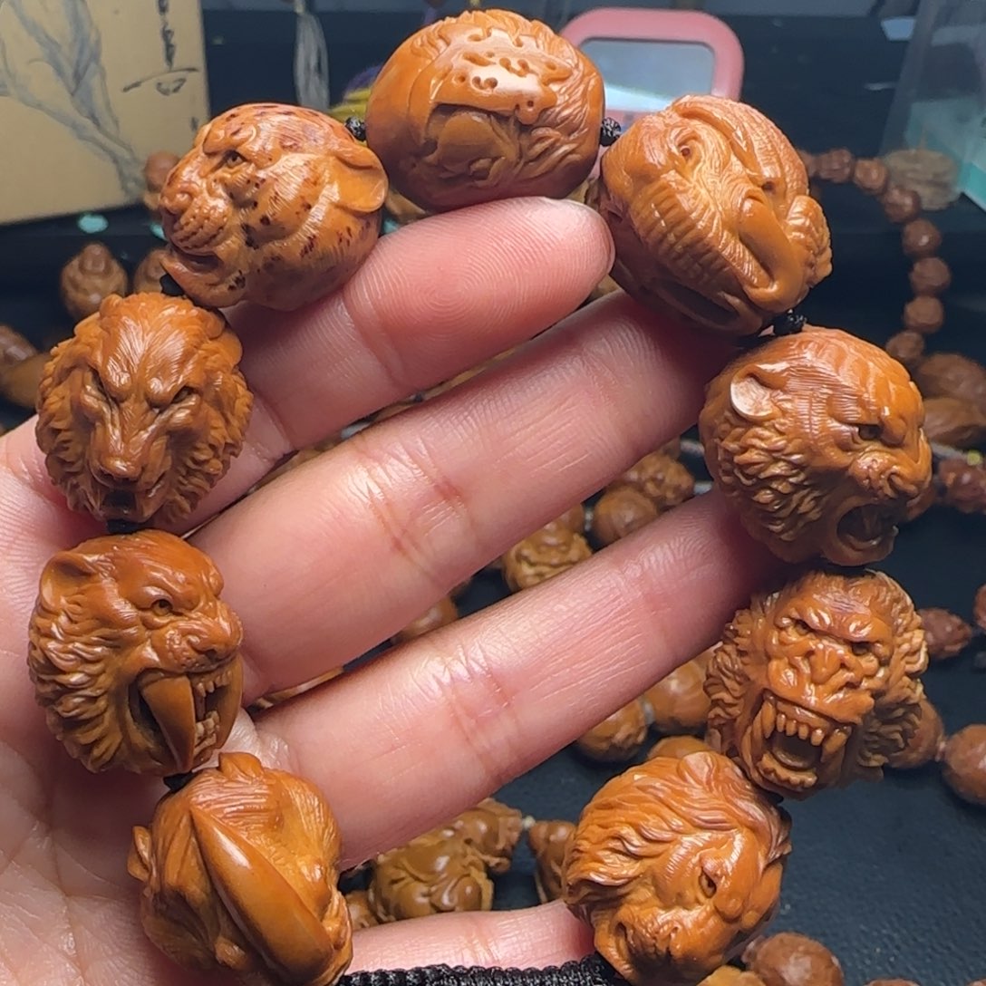 橄榄核手串/手链名****表纯手工百兽