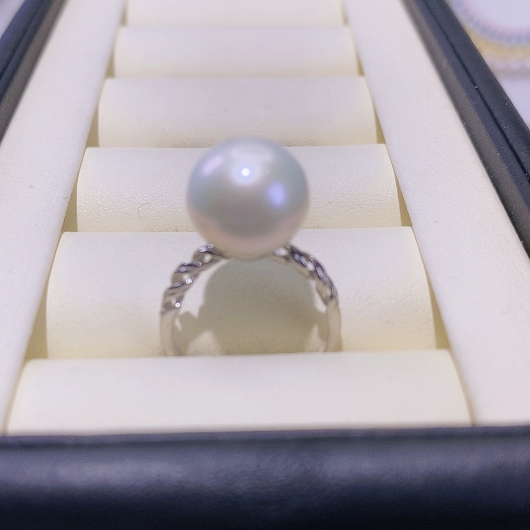 淡水珍珠戒指银S925镶嵌