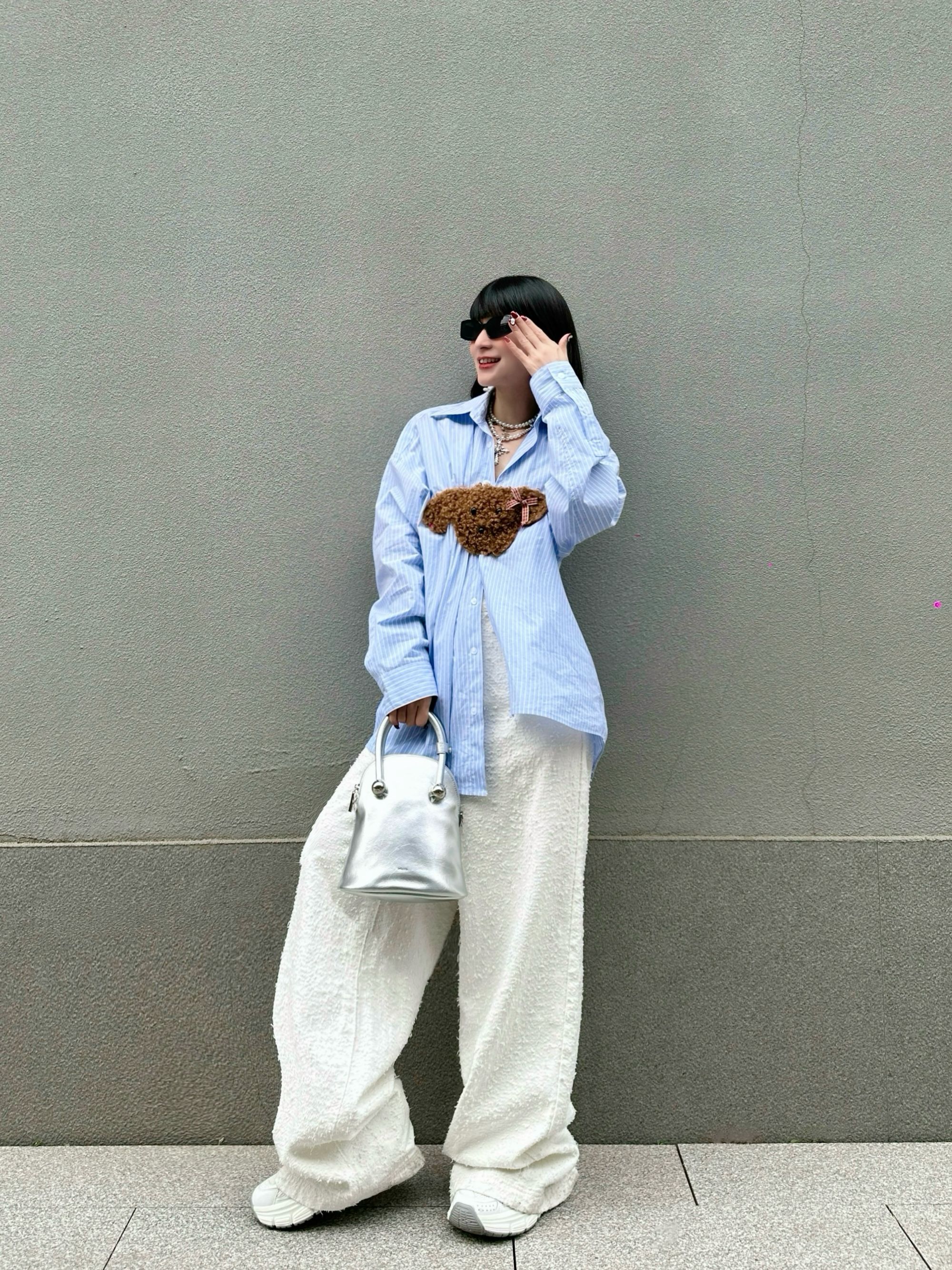 【ZIS专属】XYW品牌设计小熊时尚百搭衬衣-XYW25102