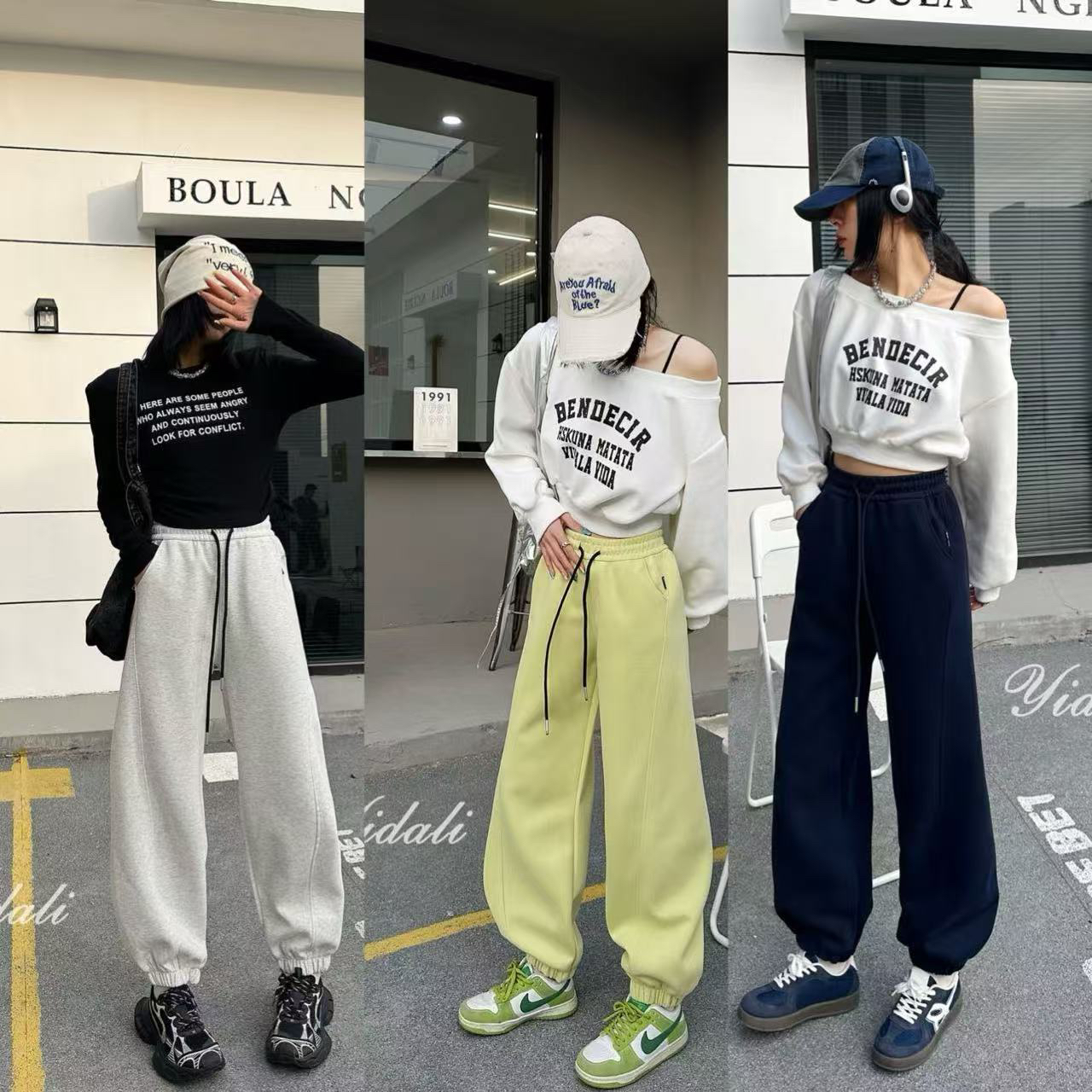 新款新裤型～灯泡休闲卫裤