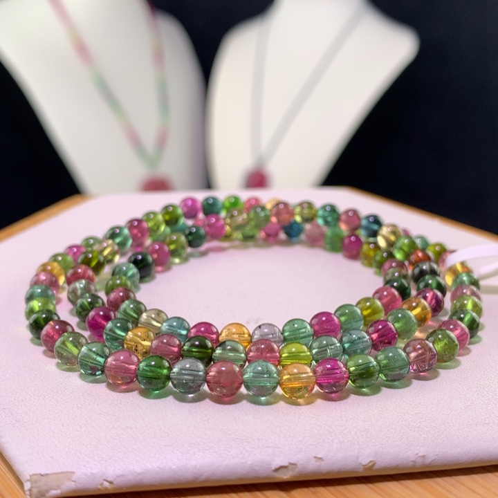 双色碧玺手链未镶嵌