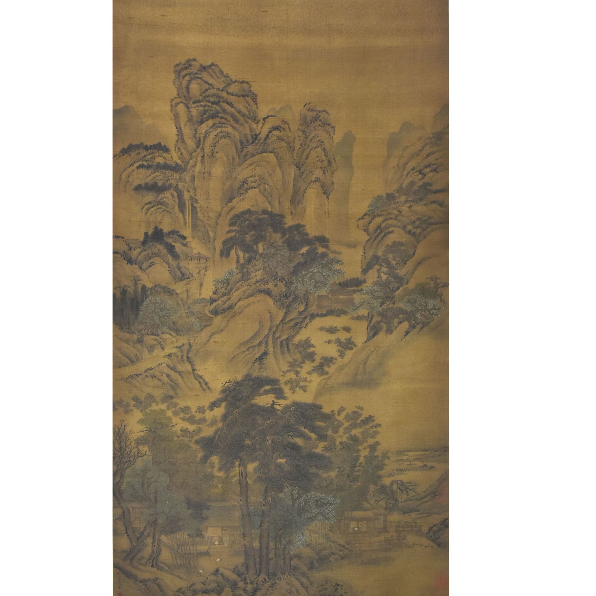 HM9093 行旅图  131×69cm 绢本立轴 8.1平尺