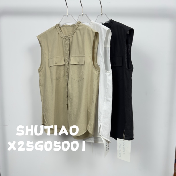 【SHUTIAO】2025夏季：新款小众设计款背心X25G05001