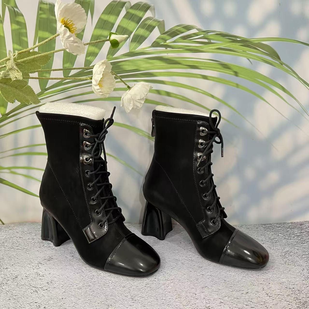 小强家女鞋 芽儿家百搭舒适女单靴（Y353-26-1）（W31DYG20629-676)