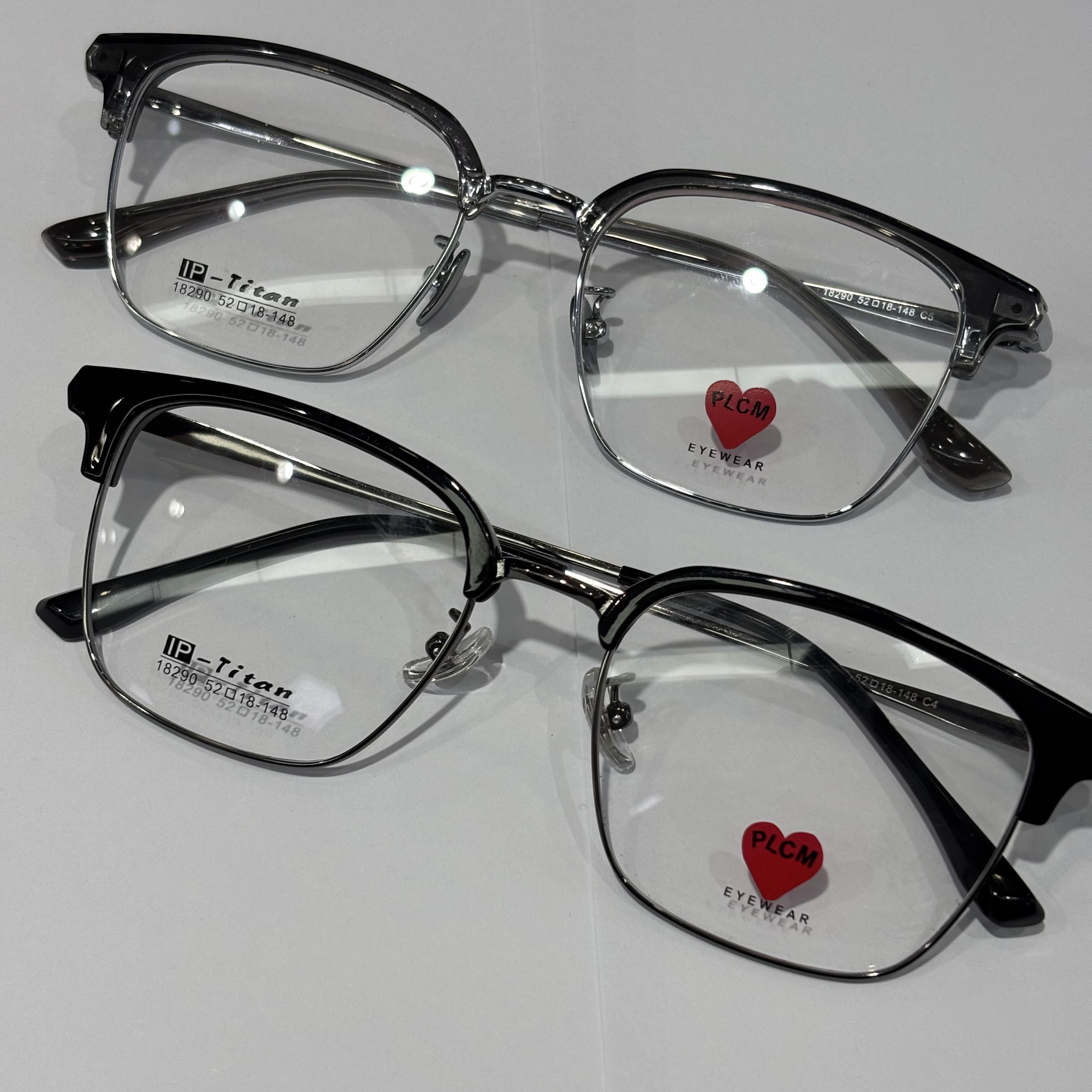 男款眉毛架合金钛全框镜架潮流百搭时尚单品黑色超轻简约