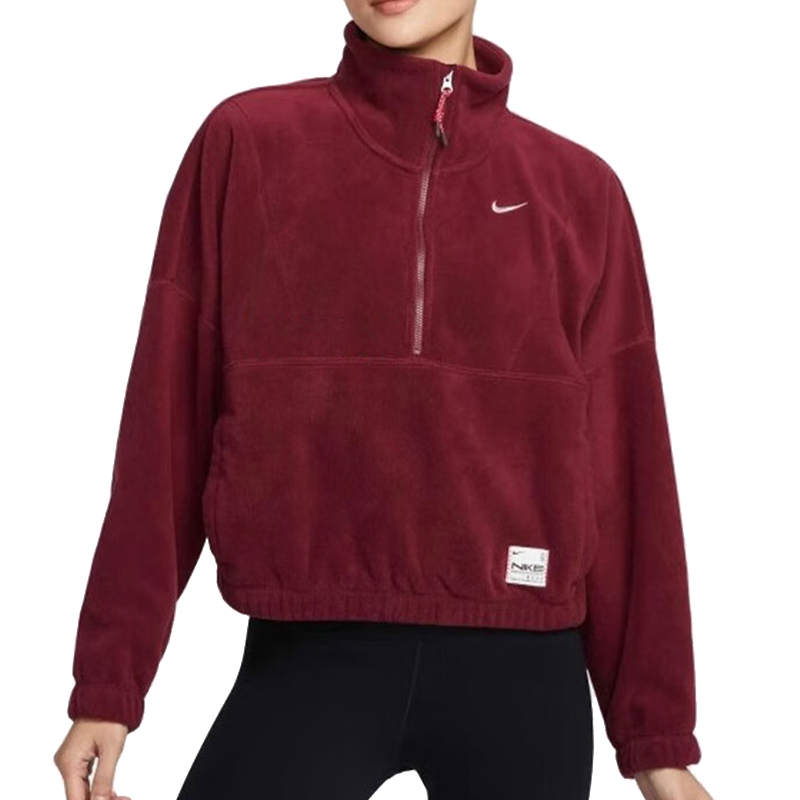 NIKE耐克女子 W NK ONE TF HZ TOP POLAR针织无帽卫衣HV8465-677