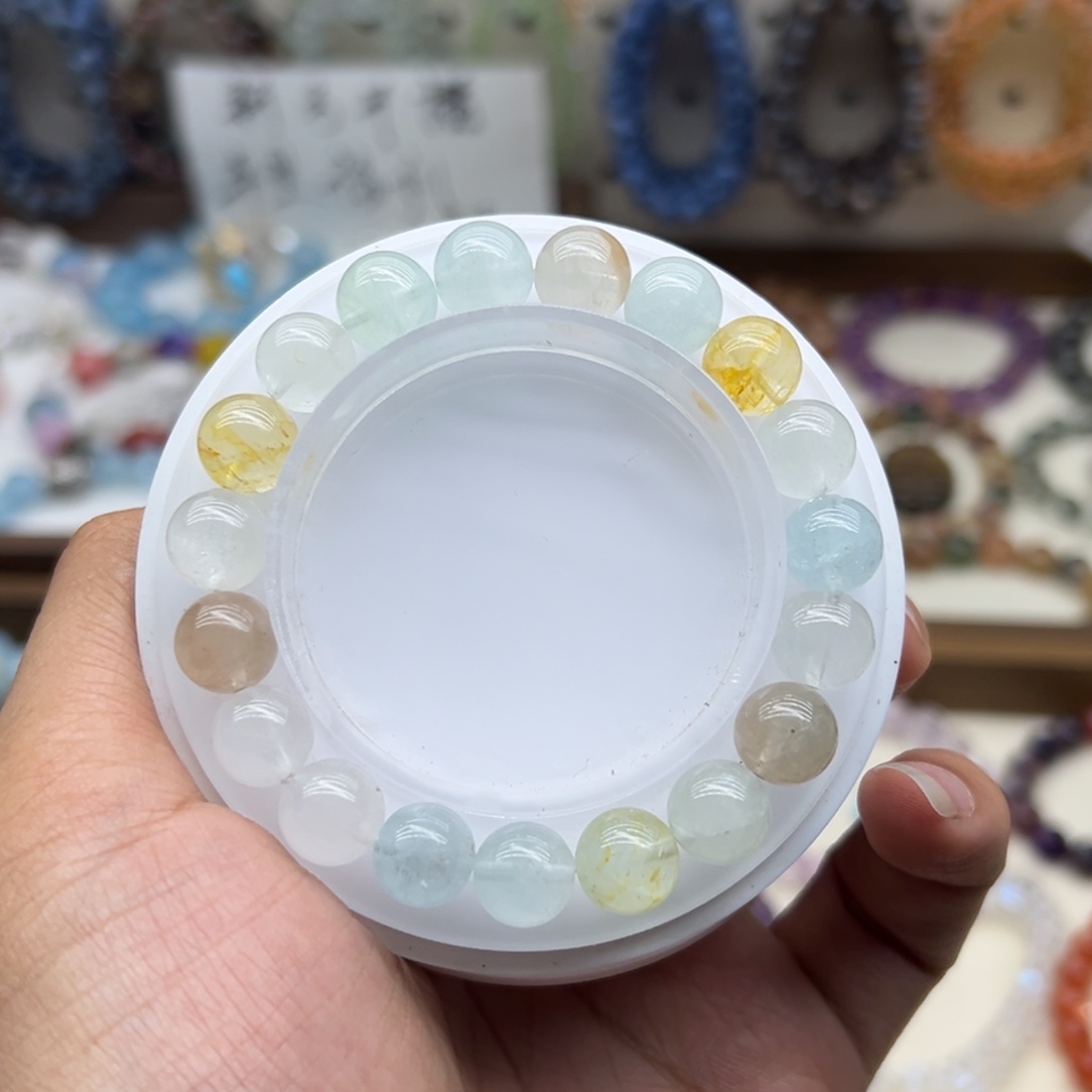 水晶手链未镶嵌10咪彩托帕