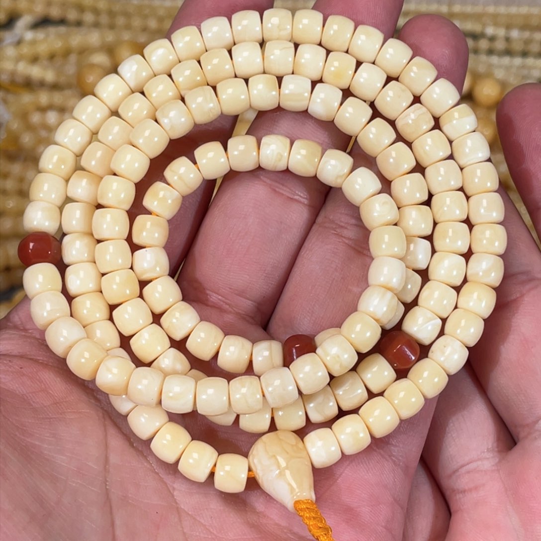 蜜蜡裸石未镶嵌蜜蜡佛珠6.5mm