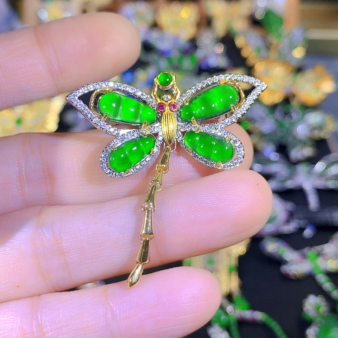 吊坠(不含链)银S925镶嵌翡翠