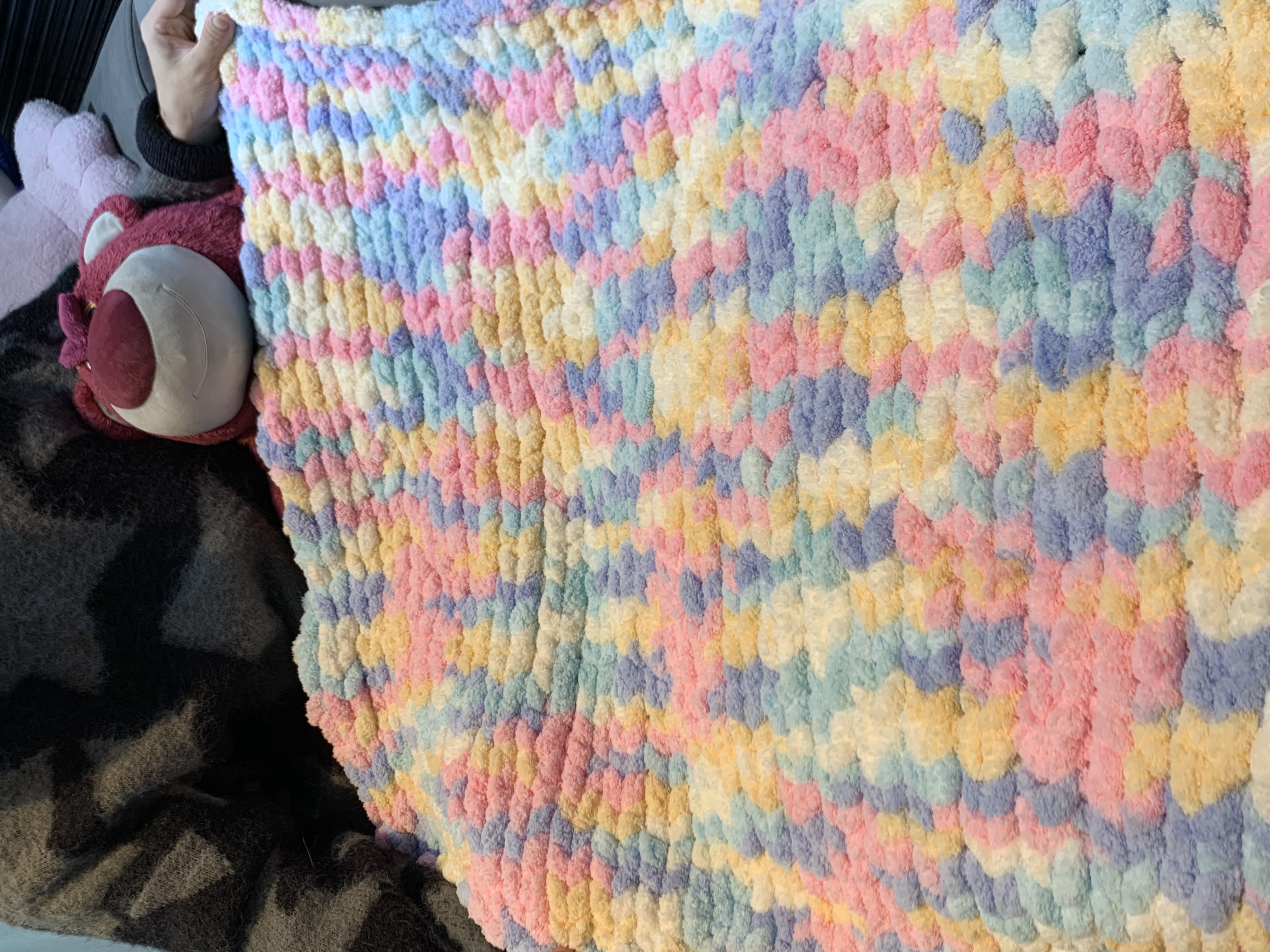 【高质量】毛毯手工diy材料包大粗线彩色毯子送女生创意生日礼物商品图