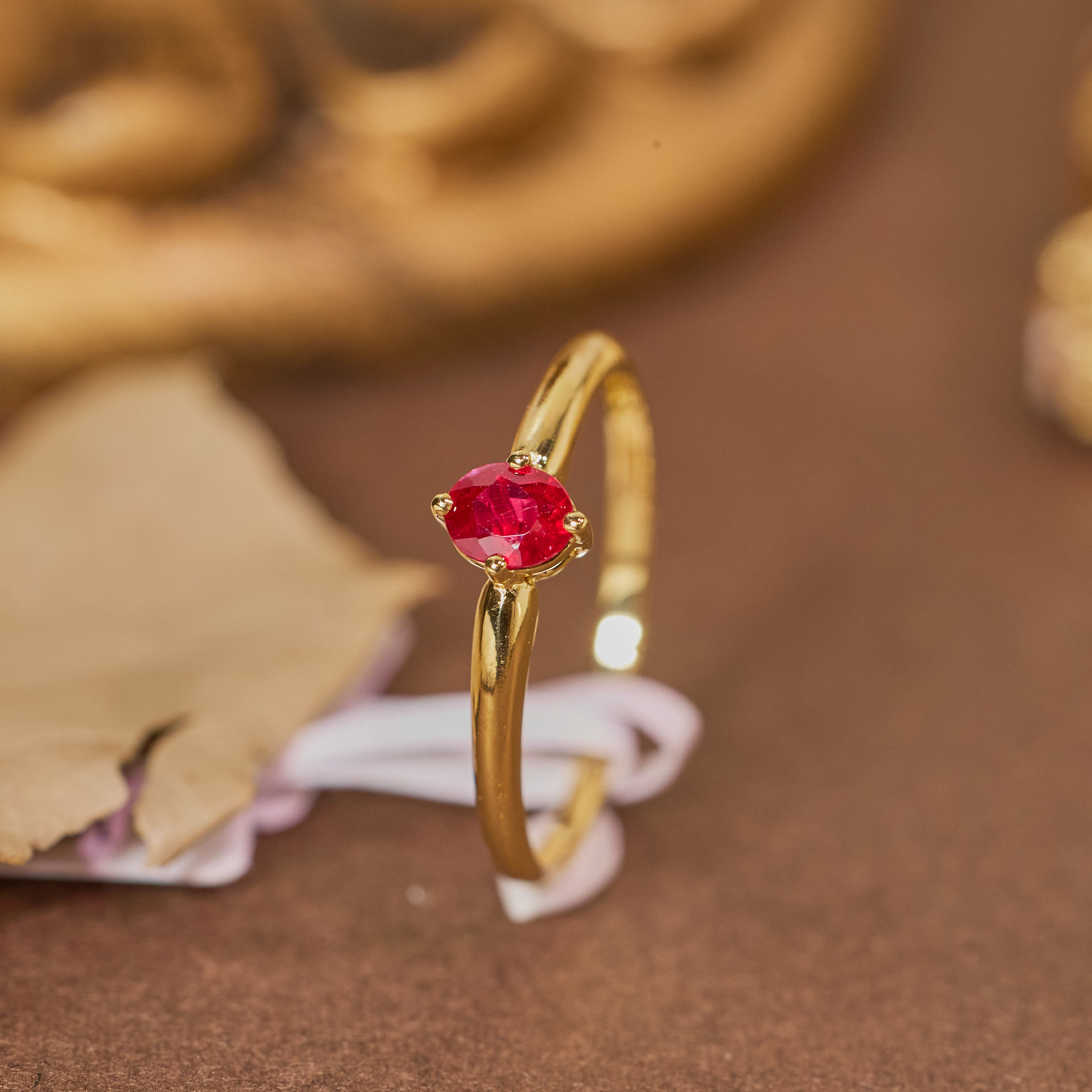 【玉峰珠宝丨安娜严选】红宝石戒指18K金【S1255】多样性发一