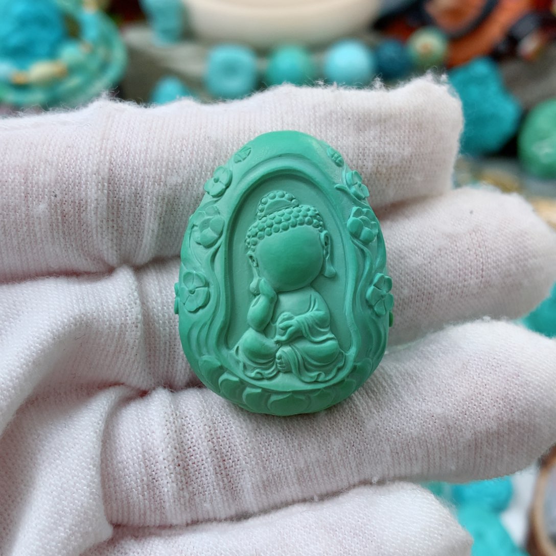 绿松石未镶嵌珠宝半成品