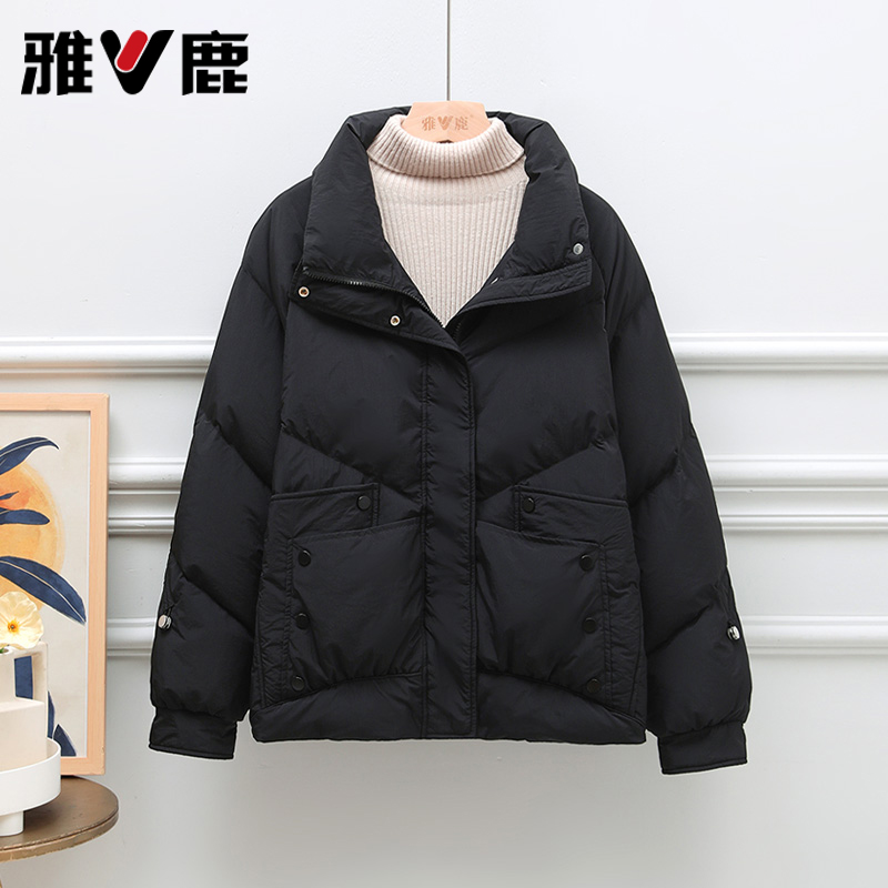 雅鹿2025新款羽绒服女修身女士百搭大码休闲轻薄短款秋冬羽绒户外