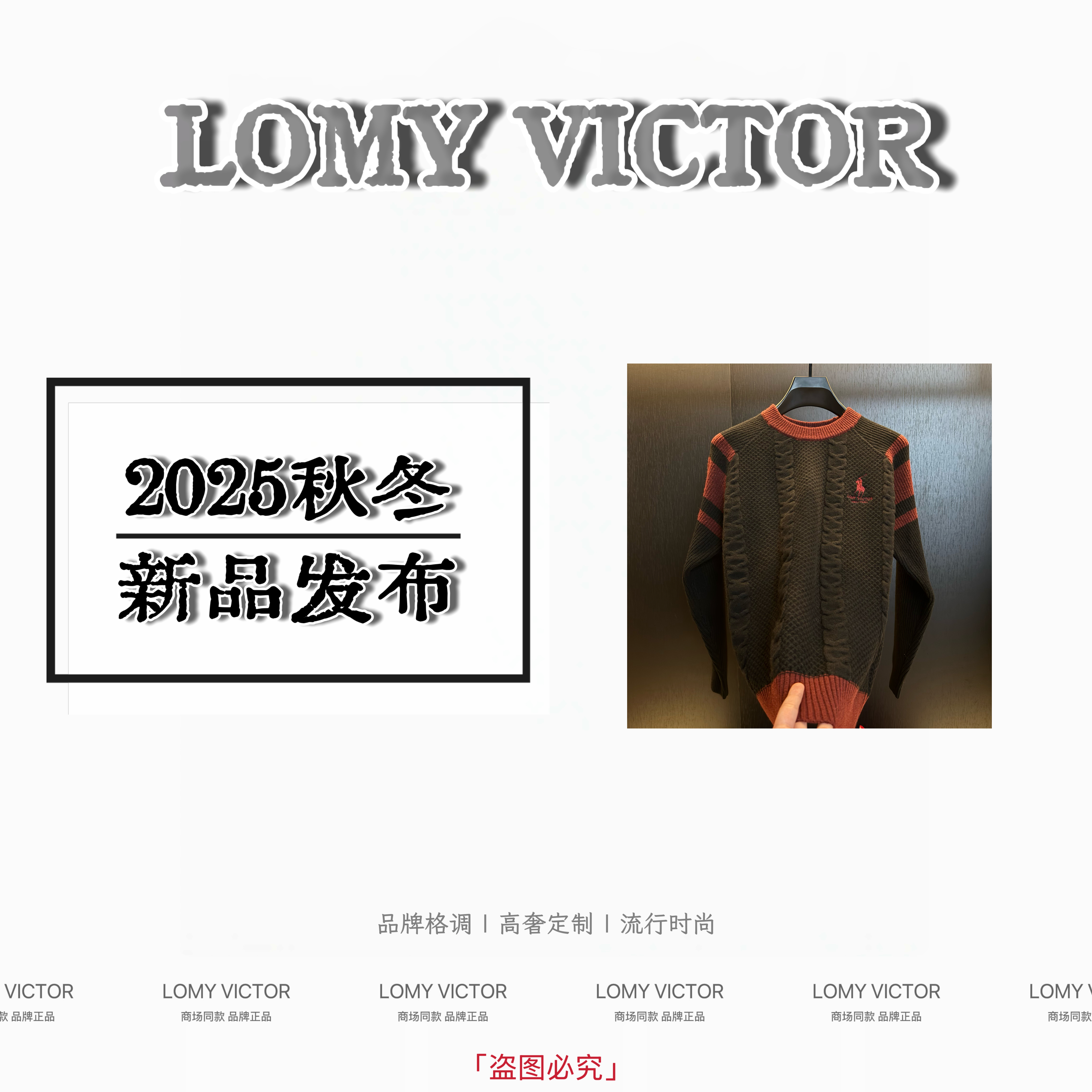 LOMY VICTOR欧洲站新品高级轻奢时尚针织羊毛衫NZM108