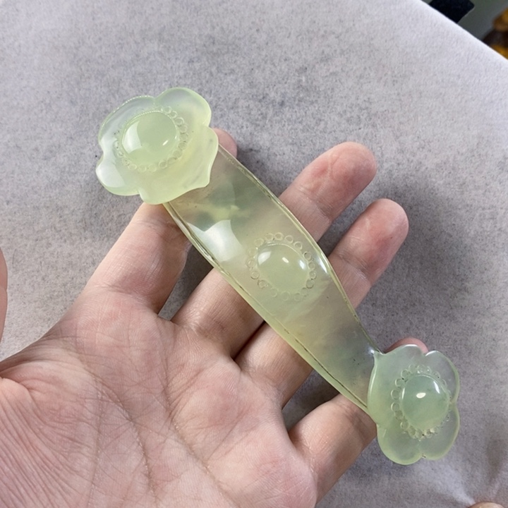 岫玉手把件未镶嵌