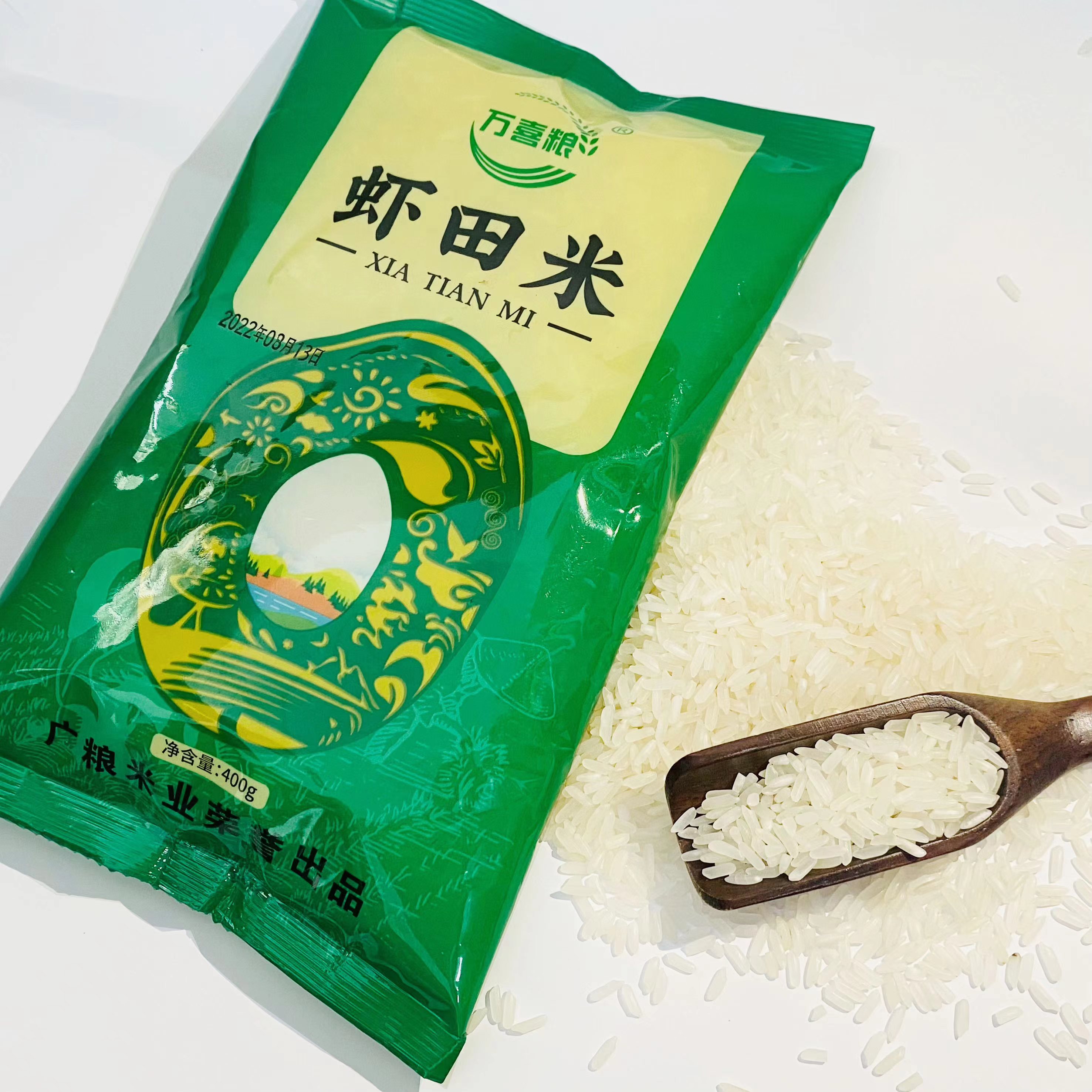 新鲜蒸煮营养天然的虾田醇香猫牙米口感软糯1包400g