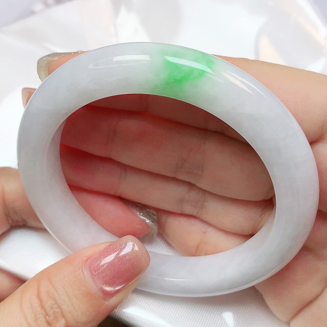 翡翠未镶嵌手镯抖音979