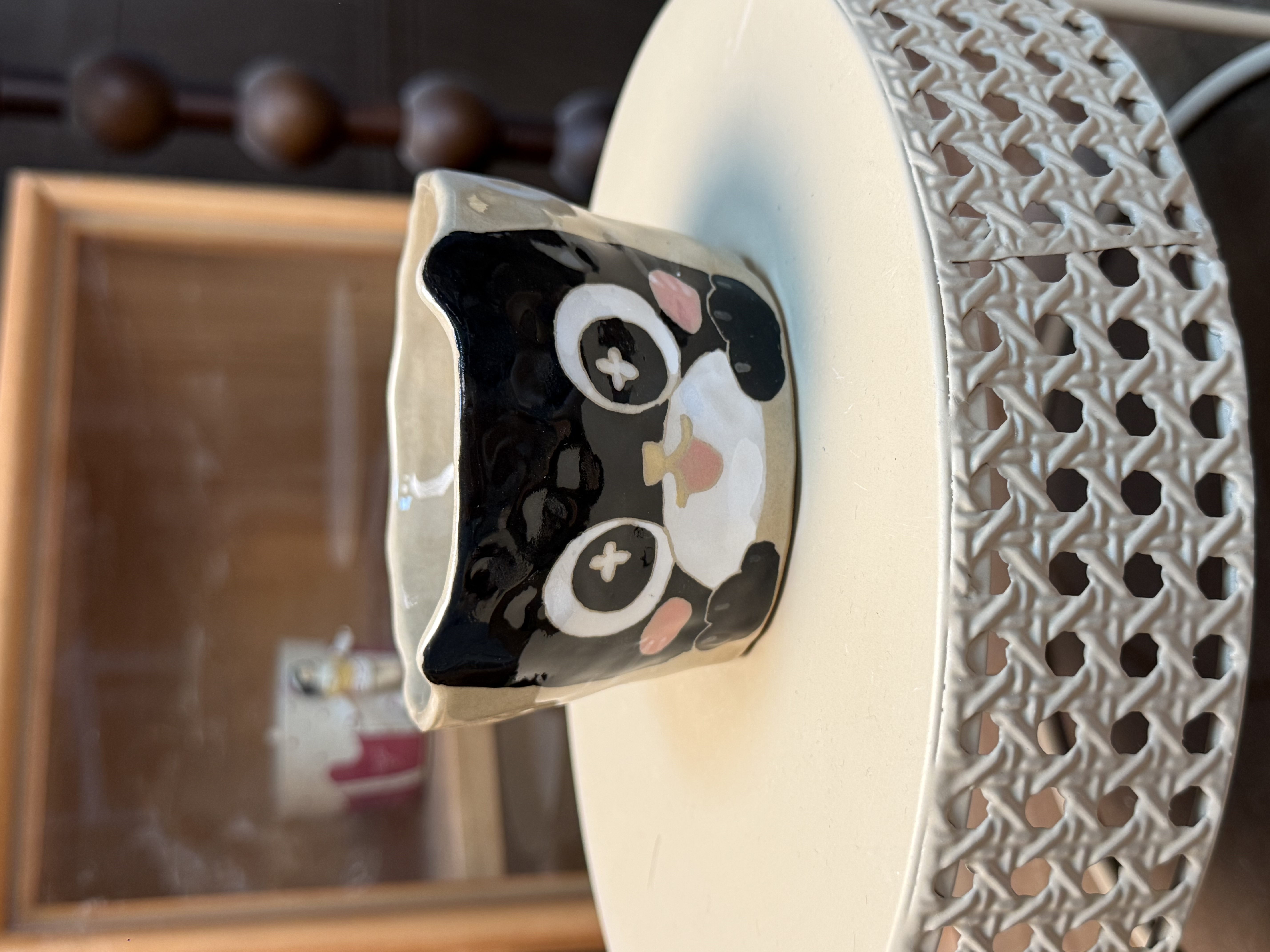 a410笑脸猫咪陶瓷碗