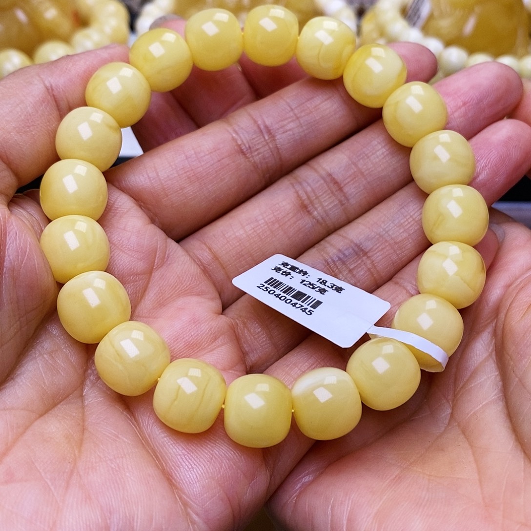 小***子蜜蜡未镶嵌手串11.5老型手串