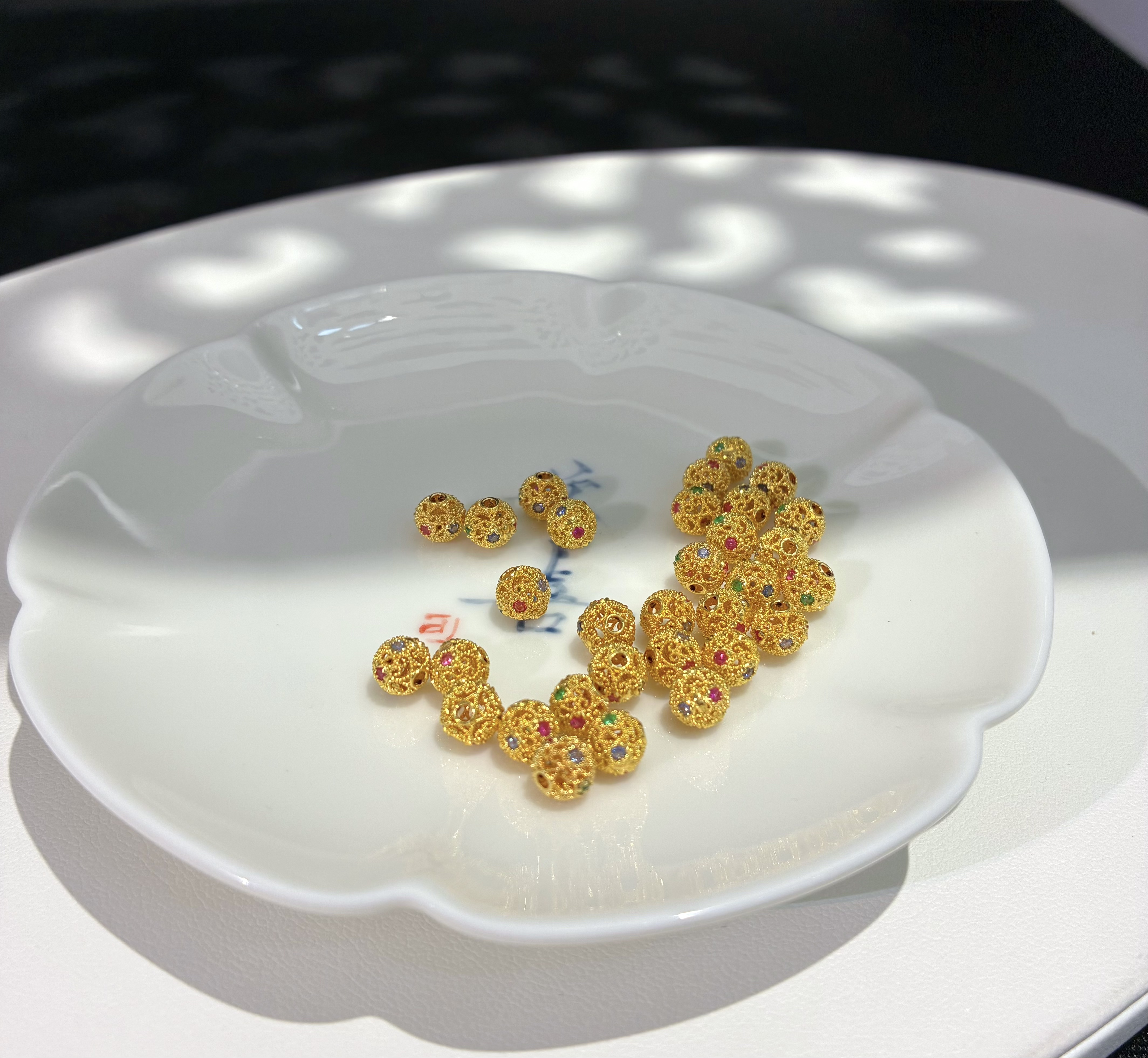 18k金 6mm花丝绣球配件  3212  多样性发一件